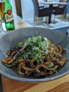 Fotka Udon rezance s hovädzím