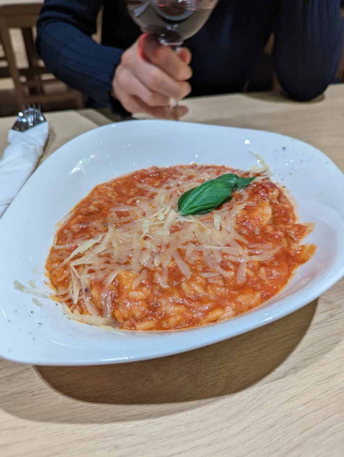 Fotka Risoto pomodoro e gamberetti