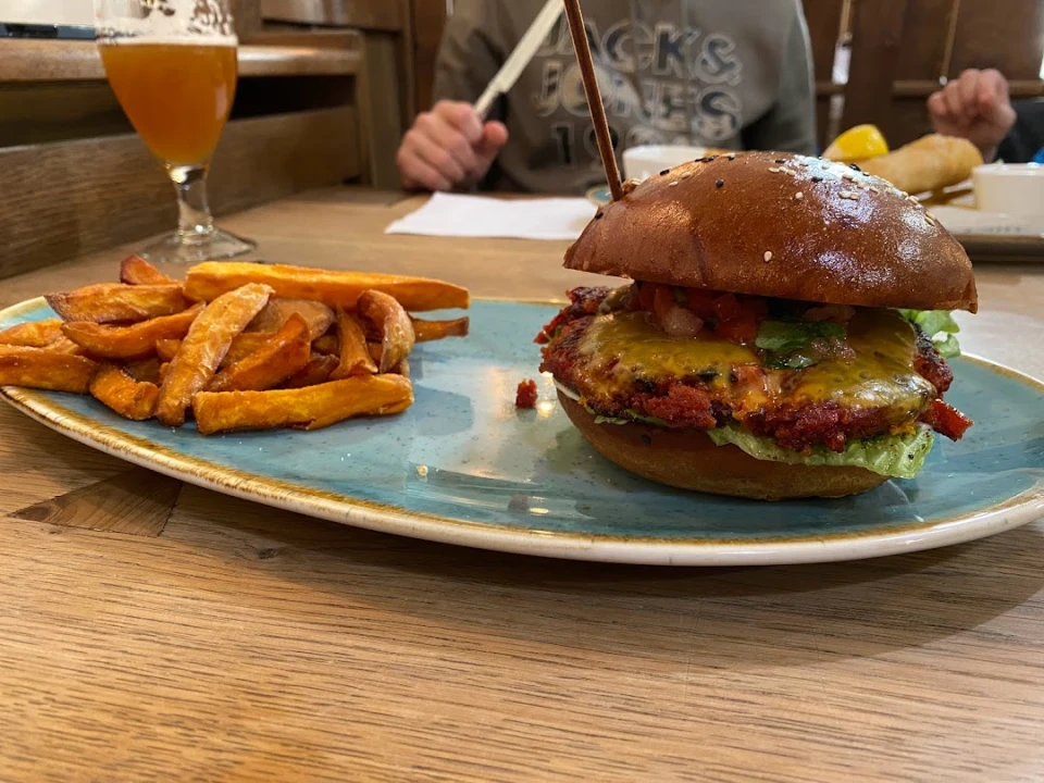 Fotka Hamburger a hranolčeky