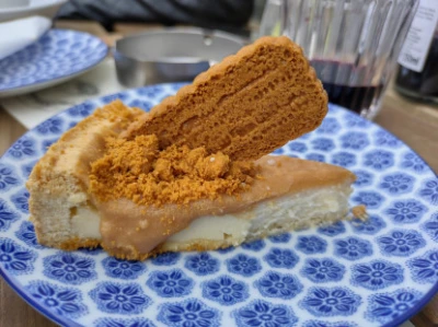 Fotografia jedla Lotus cheesecake