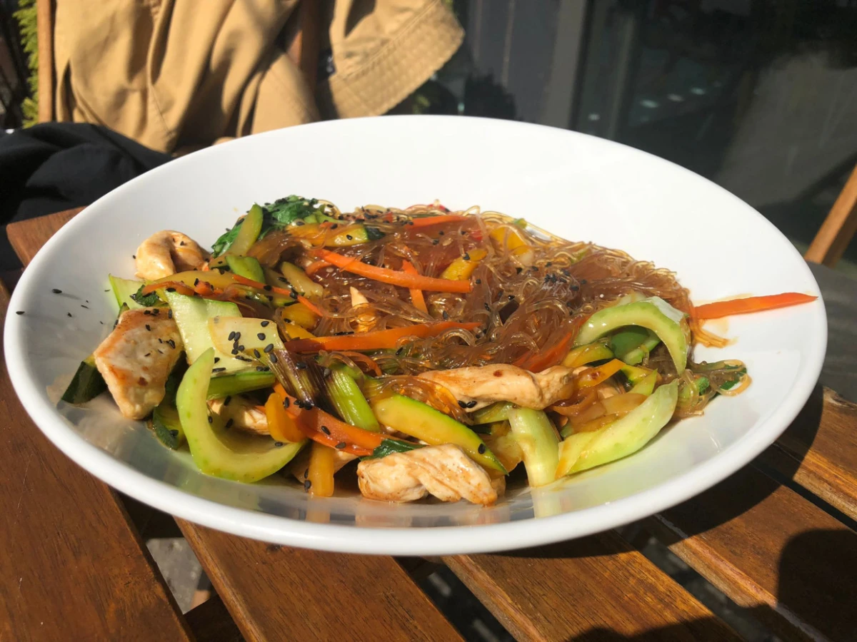 Fotka Sklenné teriyaki rezance