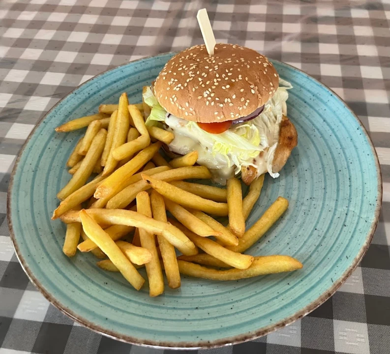Fotka Hamburger a hranolčeky