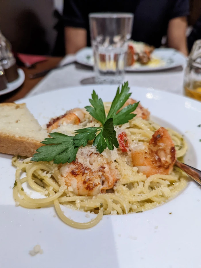 Fotka Alio olio pecorino s krevetami