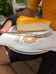 Fotografia jedla Mangový cheesecake